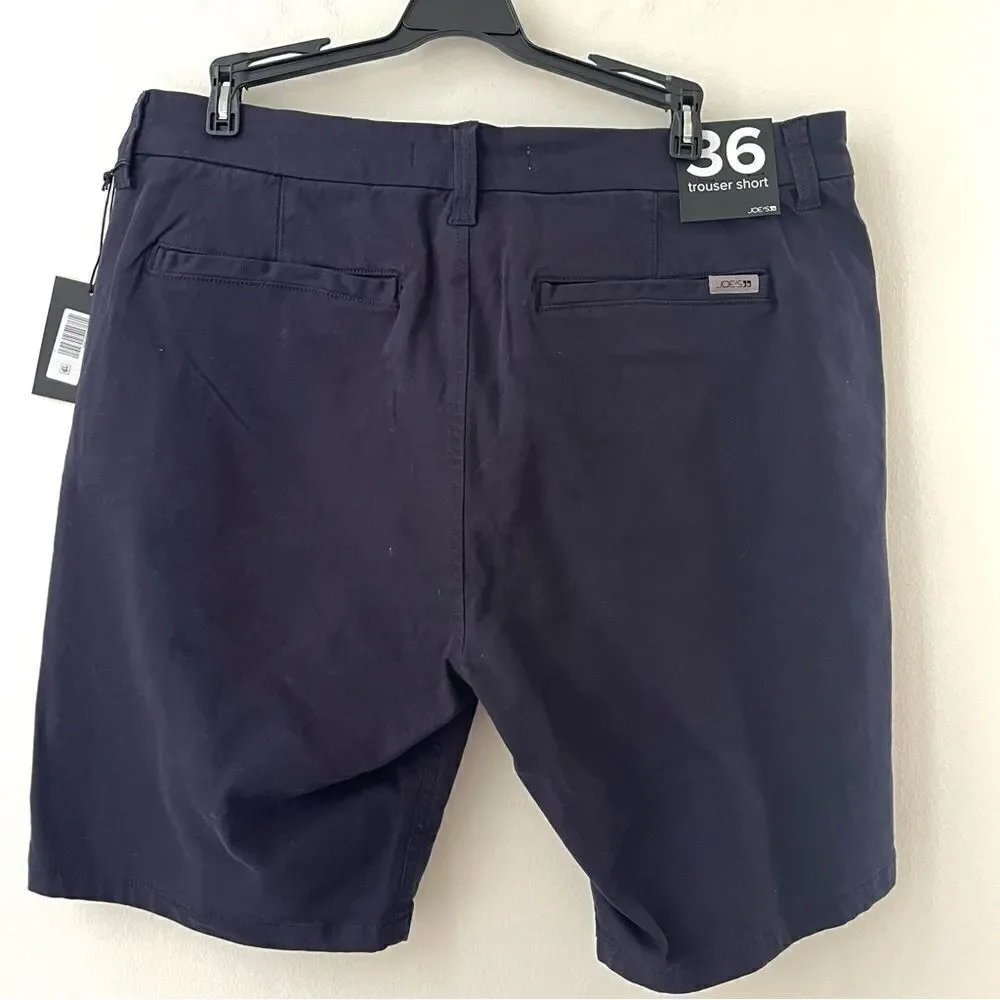Joes Jeans Men’s Trouser Chino Short With Stretch in Navy Night Sky Size 36, NWT